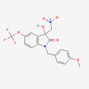 3-Hydroxy-1-(4-methoxybenzyl)-3-(nitromethyl)-5-(trifluoromethoxy)indolin-2-one