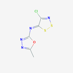 (Z)-(4-chlorodithiazol-5-ylidene)-(5-methyl-1,3,4-oxadiazol-2-yl)amine