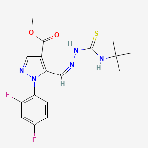 Methyl 1-(2,4-Difluoro-phenyl)-5-((4-tert-butyl-thiosemicarbazono)methyl)-1H-pyrazole-4-carboxylate