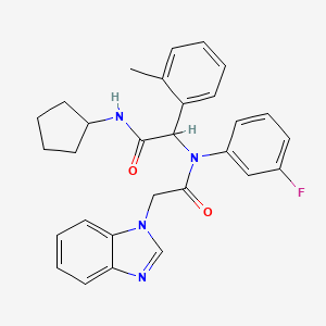 2-(N-[2-(benzimidazol-1-yl)acetyl]-3-fluoroanilino)-N-cyclopentyl-2-(2-methylphenyl)acetamide