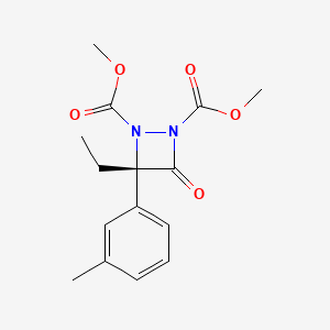 dimethyl (3S)-3-ethyl-3-(3-methylphenyl)-4-oxodiazetidine-1,2-dicarboxylate