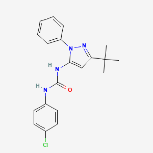 N-[(3Z)-5-Tert-butyl-2-phenyl-1,2-dihydro-3H-pyrazol-3-ylidene]-N'-(4-chlorophenyl)urea