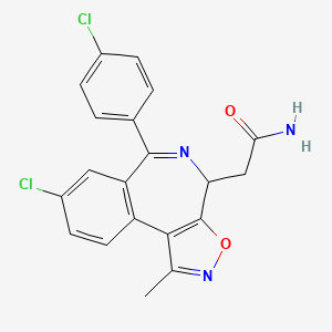 2-[8-chloro-6-(4-chlorophenyl)-1-methyl-4H-[1,2]oxazolo[5,4-d][2]benzazepin-4-yl]acetamide