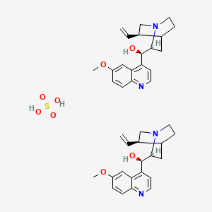 (R)-[(2S,5R)-5-ethenyl-1-azabicyclo[2.2.2]octan-2-yl]-(6-methoxyquinolin-4-yl)methanol;sulfuric acid