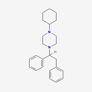 molecular formula C24H32N2 B10769547 1-Cyclohexyl-4-(1,2-diphenylethyl)piperazine CAS No. 41537-67-1