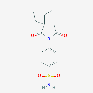 molecular formula C14H18N2O4S B107704 Benzenesulfonamide, 4-(2,2-diethyl-N-succinimido)- CAS No. 17100-85-5
