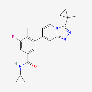 N-cyclopropyl-3-fluoro-4-methyl-5-[3-(1-methylcyclopropyl)-[1,2,4]triazolo[4,3-a]pyridin-7-yl]benzamide