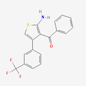 (2-Amino-4-(3-(trifluoromethyl)phenyl)thiophen-3-yl)(phenyl)methanone