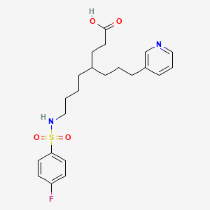 8-[(4-fluorophenyl)sulfonylamino]-4-(3-pyridin-3-ylpropyl)octanoic Acid