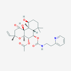 [(3R,4aR,5S,6S,6aS,10S,10aR,10bS)-3-ethenyl-10,10b-dihydroxy-3,4a,7,7,10a-pentamethyl-1-oxo-6-(2-pyridin-2-ylethylcarbamoyloxy)-5,6,6a,8,9,10-hexahydro-2H-benzo[f]chromen-5-yl] acetate