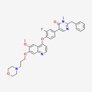 2-Benzyl-5-(3-Fluoro-4-{[6-Methoxy-7-(3-Morpholin-4-Ylpropoxy)quinolin-4-Yl]oxy}phenyl)-3-Methylpyrimidin-4(3h)-One