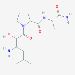 1-(3-amino-2-hydroxy-5-methylhexanoyl)-N-(1-amino-1-oxopropan-2-yl)pyrrolidine-2-carboxamide