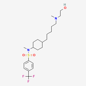 N-[4-[5-[2-hydroxyethyl(methyl)amino]pentyl]cyclohexyl]-N-methyl-4-(trifluoromethyl)benzenesulfonamide