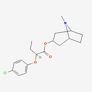 molecular formula C18H24ClNO3 B10771046 (8-Methyl-8-azabicyclo[3.2.1]octan-3-yl) 2-(4-chlorophenoxy)butanoate 