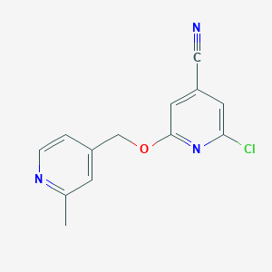 2-Chloro-6-((2-methylpyridin-4-yl)methoxy)isonicotinonitrile