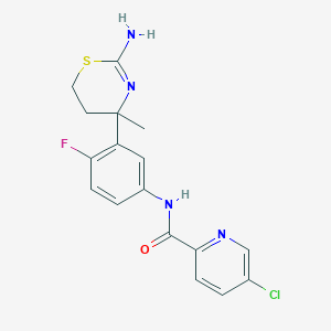 N-[3-(2-amino-4-methyl-5,6-dihydro-1,3-thiazin-4-yl)-4-fluorophenyl]-5-chloropyridine-2-carboxamide