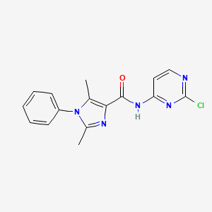 molecular formula C16H14ClN5O B10771074 N-(2-chloropyrimidin-4-yl)-2,5-dimethyl-1-phenyl-1H-imidazole-4-carboxamide 