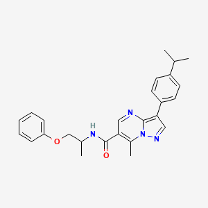 rac-3-(4-isopropylphenyl)-7-methyl-N-(1-phenoxypropan-2-yl)pyrazolo[1,5-a]pyrimidine-6-carboxamide