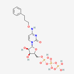 molecular formula C18H26N3O15P3 B10771093 N4-phenylpropoxycytidine-5'-triphosphate 