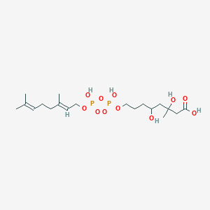 molecular formula C19H36O11P2 B10771097 P'-geranyl 3,5,8-trihydroxy-3-methyloctanate 8-diphosphate 