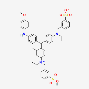 3-[[4-[(E)-[4-(4-ethoxyanilino)phenyl]-[4-[ethyl-[(3-sulfophenyl)methyl]azaniumylidene]-2-methylcyclohexa-2,5-dien-1-ylidene]methyl]-N-ethyl-3-methylanilino]methyl]benzenesulfonate