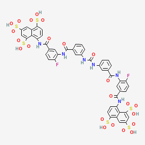 8-[[4-Fluoro-3-[[3-[[3-[[2-fluoro-5-[(4,6,8-trisulfonaphthalen-1-yl)carbamoyl]phenyl]carbamoyl]phenyl]carbamoylamino]benzoyl]amino]benzoyl]amino]naphthalene-1,3,5-trisulfonic acid