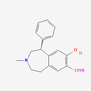 molecular formula C17H18INO B10771135 8-iodo-2,3,4,5-tetrahydro-3-methyl-5-phenyl-1H-3-benzazepine-7-ol CAS No. 109877-79-4