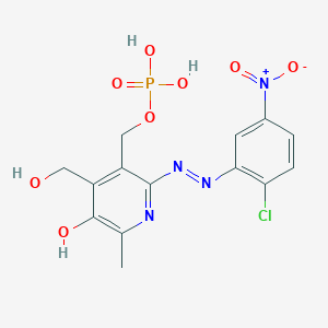 [2-[(2-Chloro-5-nitrophenyl)diazenyl]-5-hydroxy-4-(hydroxymethyl)-6-methylpyridin-3-yl]methyl dihydrogen phosphate