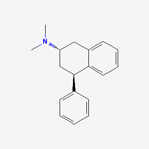 molecular formula C18H21N B10771153 (2S,4R)-N,N-dimethyl-4-phenyl-1,2,3,4-tetrahydronaphthalen-2-amine 