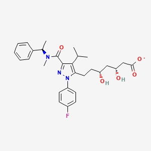 sodium (3R,5R)-7-[1-(4-fluorophenyl)-3-{methyl[(1R)-1-phenylethyl]carbamoyl}-4-(propan-2-yl)-1H-pyrazol-5-yl]-3,5-dihydroxyheptanoate