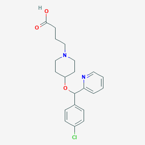 molecular formula C21H25ClN2O3 B10771205 4-(4-((4-Chlorophenyl)(pyridin-2-yl)methoxy)piperidin-1-yl)butanoic acid CAS No. 1070505-53-1