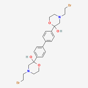 molecular formula C24H30Br2N2O4 B10771219 Hemicholinium mustard CAS No. 83291-91-2