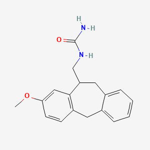 molecular formula C18H20N2O2 B10771263 (6-Methoxy-9-tricyclo[9.4.0.03,8]pentadeca-1(15),3(8),4,6,11,13-hexaenyl)methylurea 