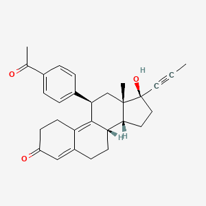 (8S,11R,13S,14R,17S)-11-(4-acetylphenyl)-17-hydroxy-13-methyl-17-prop-1-ynyl-1,2,6,7,8,11,12,14,15,16-decahydrocyclopenta[a]phenanthren-3-one