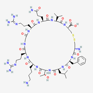 molecular formula C55H93N19O14S2 B10771361 Viral macrophage inflammatory protein-II 