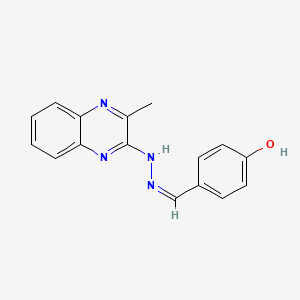 4-[(1E)-[2-(3-methylquinoxalin-2-yl)hydrazin-1-ylidene]methyl]phenol