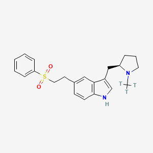 molecular formula C22H26N2O2S B10771413 [3H]eletriptan 