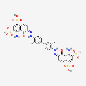 (6Z)-4-amino-6-[[4-[4-[(2Z)-2-(8-amino-1-oxo-5,7-disulfonaphthalen-2-ylidene)hydrazinyl]-3-methylphenyl]-2-methylphenyl]hydrazinylidene]-5-oxonaphthalene-1,3-disulfonic acid