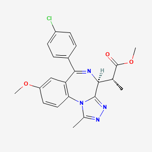 molecular formula C22H21ClN4O3 B10771499 Methyl (2r)-2-[(4s)-6-(4-Chlorophenyl)-8-Methoxy-1-Methyl-4h-[1,2,4]triazolo[4,3-A][1,4]benzodiazepin-4-Yl]propanoate 