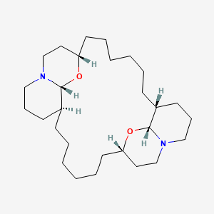 molecular formula C28H50N2O2 B10771507 (1R,8S,10R,15S,22S,29R)-9,30-dioxa-11,25-diazapentacyclo[20.6.2.28,11.010,15.025,29]dotriacontane 