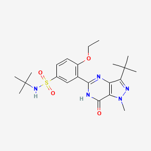 N-tert-butyl-3-(3-tert-butyl-1-methyl-7-oxo-4H-pyrazolo[4,3-d]pyrimidin-5-yl)-4-ethoxybenzenesulfonamide