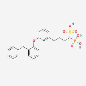 4-[3-(2-benzylphenoxy)phenyl]-1-phosphonobutane-1-sulfonic acid