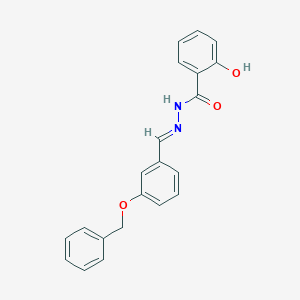 molecular formula C21H18N2O3 B107716 2-hydroxy-N-[(E)-(3-phenylmethoxyphenyl)methylideneamino]benzamide CAS No. 316131-42-7
