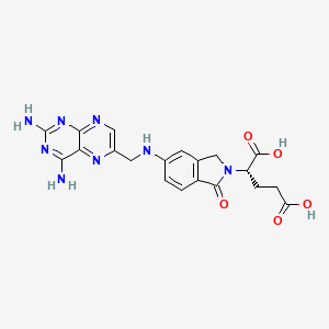 (2S)-2-[6-[(2,4-diaminopteridin-6-yl)methylamino]-3-oxo-1H-isoindol-2-yl]pentanedioic Acid