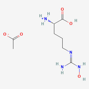 molecular formula C8H18N4O5 B10771693 NG-HydroXy-L-arginine Monoacetate 