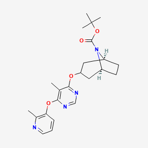 (1S,5S)-tert-butyl 3-(5-methyl-6-(2-methylpyridin-3-yloxy)pyrimidin-4-yloxy)-8-azabicyclo[3.2.1]octane-8-carboxylate