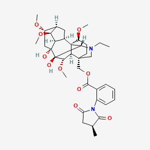 molecular formula C37H50N2O10 B10771706 [3H]methyllycaconitine 