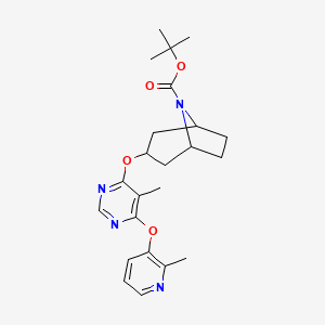 tert-butyl 3-[5-methyl-6-(2-methylpyridin-3-yl)oxypyrimidin-4-yl]oxy-8-azabicyclo[3.2.1]octane-8-carboxylate