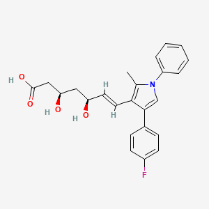 molecular formula C24H24FNO4 B10771731 (E,3R,5S)-7-[4-(4-fluorophenyl)-2-methyl-1-phenylpyrrol-3-yl]-3,5-dihydroxyhept-6-enoic acid 