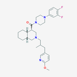 [(4S,4aS,8aR)-2-[3-(6-methoxypyridin-3-yl)-2-methylpropyl]-3,4,4a,5,6,7,8,8a-octahydro-1H-isoquinolin-4-yl]-[4-(3,4-difluorophenyl)piperazin-1-yl]methanone